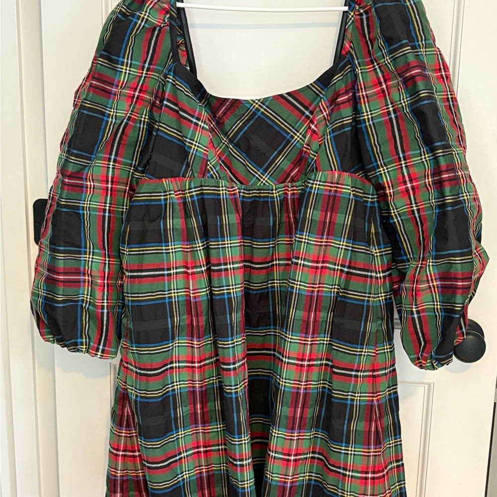 J. Crew Steward Tartan plaid mini dress